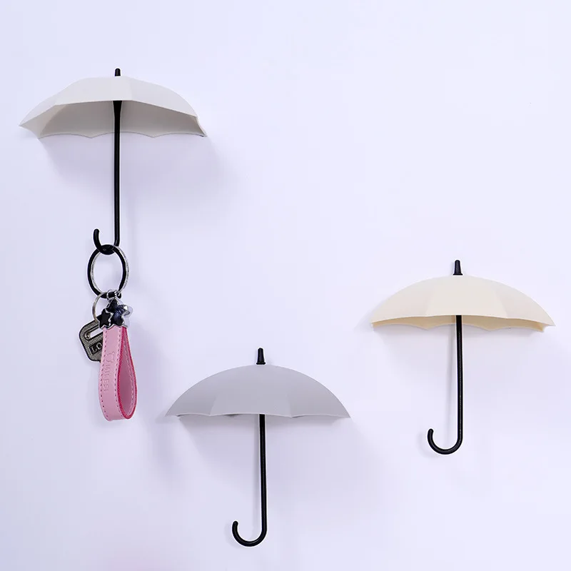 Wall Hook 3pcs/set Cute Umbrella Wall Mount Key Holder Wall Hook Hanger
