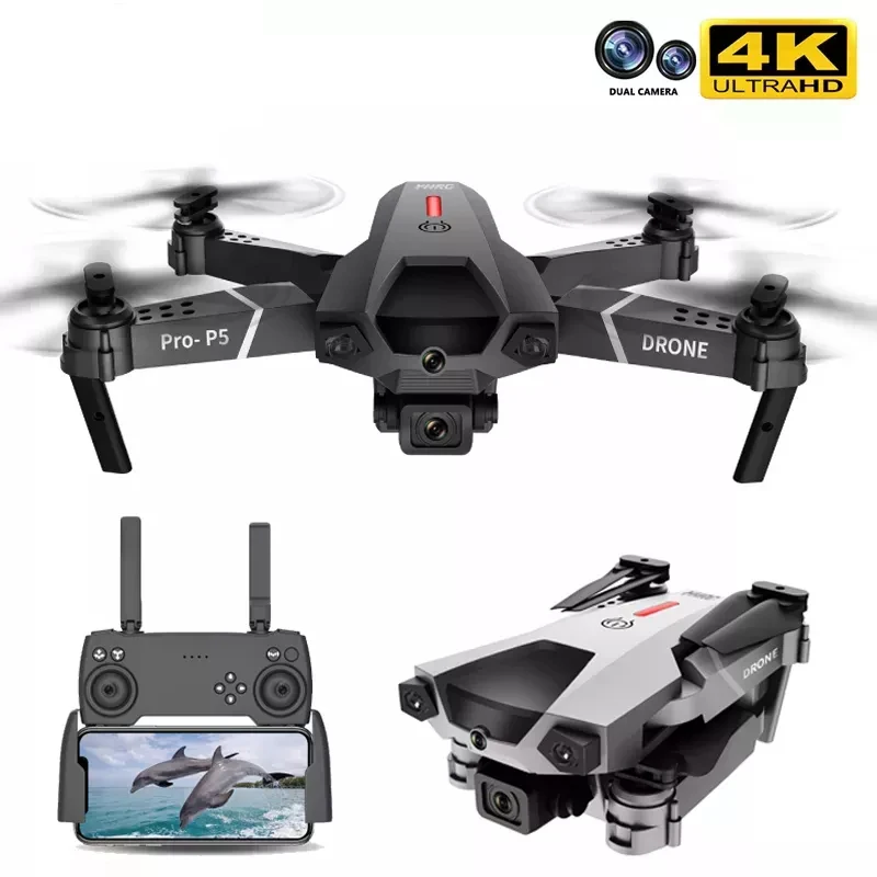 P5 Drone Professional 4K Dual HD Camera Aerial With Photography Infrared Obstacle Avoidance Followers Quadcopter Toy For Boy | Игрушки и