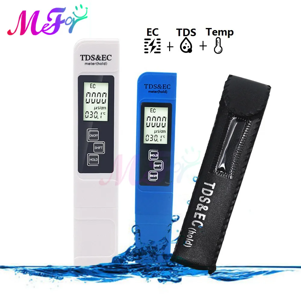 0 9999us/CM 9999ppm ЖК Цифровой TDS EC измеритель температуры тестер термометр Чистота воды