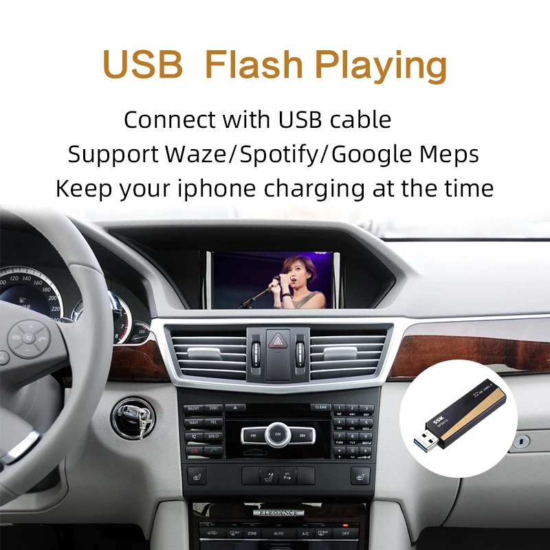 Sinairyu беспроводной Apple Carplay Mercedes GL класс X166 2010 2014 NTG4.5/NTG4.7 Поддержка камеры заднего