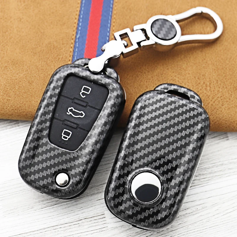 Чехол для ключей от машины из углеродного волокна для Roewe 350 360 750 W5 MG5 MG7 MG GT GS Roewe RX5 складной защитный чехол для брелка