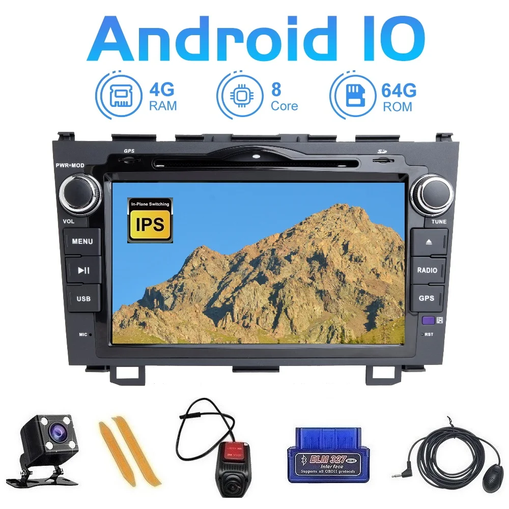 ZLTOOPAI Автомобильный мультимедийный плеер Android 10 для Honda CRV 2007-2012 gps Радио Стерео