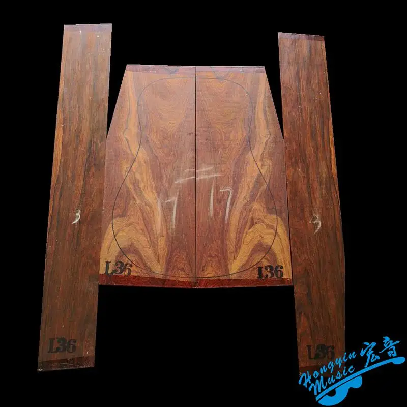 Южная Америка cocobolo палисандр дерево для 41 дюймов гитары задняя и боковая комплект гитарная панель DIY материалы ручной работы