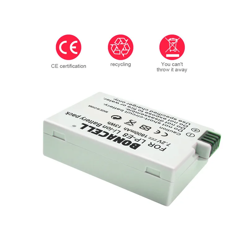 Bonacell LP-E8 LP E8 LPE8 Камера Батарея+ Зарядное устройство для цифровой однообъективной зеркальной камеры Canon EOS 550D 600D 650D 700D поцелуй X4 X5 X6i X7i Rebel T2i T3i T4i