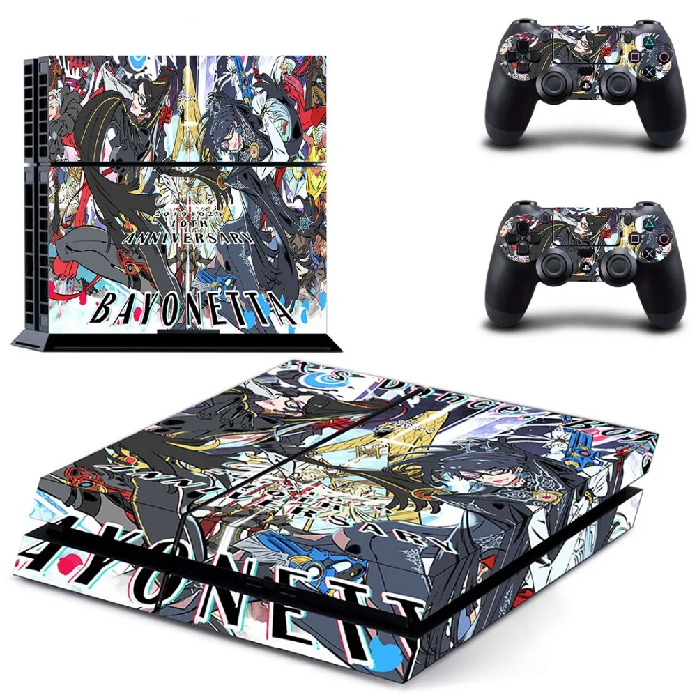Bayonetta PS4 Кожа Наклейка для sony playstation 4 консоли и 2 контроллера PS4 скины наклейки s винил