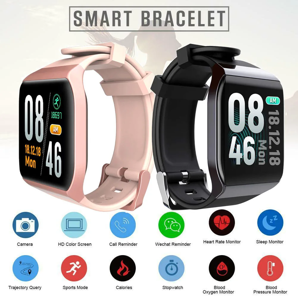 

NEW Smart Watch Fitness Tracker IP68 Waterproof Heart Rate Blood Pressure Monitor Multifunctional Sport Mode Color Watches 2019