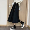 Solid Skirts Women Mid-calf High Waist Friends Korean Style Elegant College Spring Autumn All-match Jupe Mujer Faldas Female Ins ► Photo 3/6