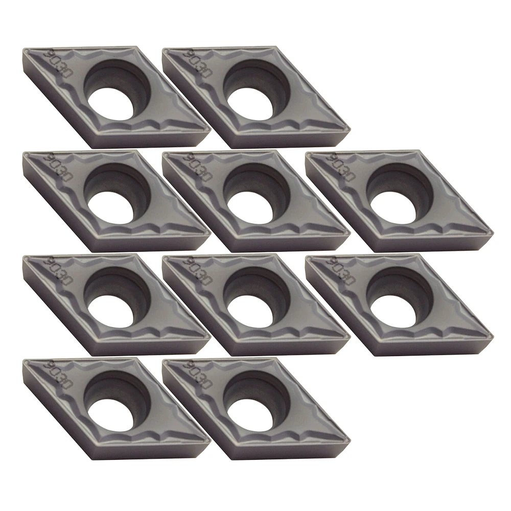 

10PCS DCMT11T308-HMP PC9030 Carbide Inserts Kit Cutter Metalworking Replacement