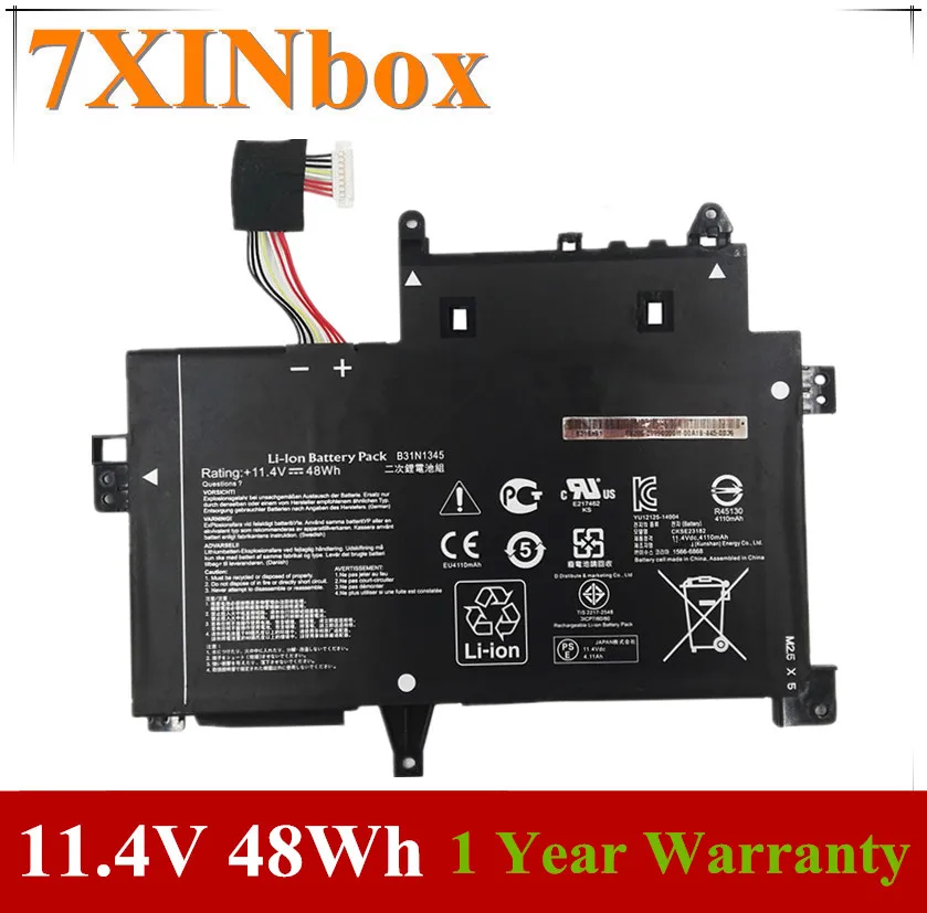 7XINbox 11,4 в 48wh B31N1345 Аккумулятор для ноутбука ASUS TP500 TP500LA TP500LN TP500LB 0B200-00990100 серии ноутбук планшет