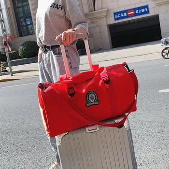 

Leisure travel luggage travel exercise fitness bag simple solid color luggage