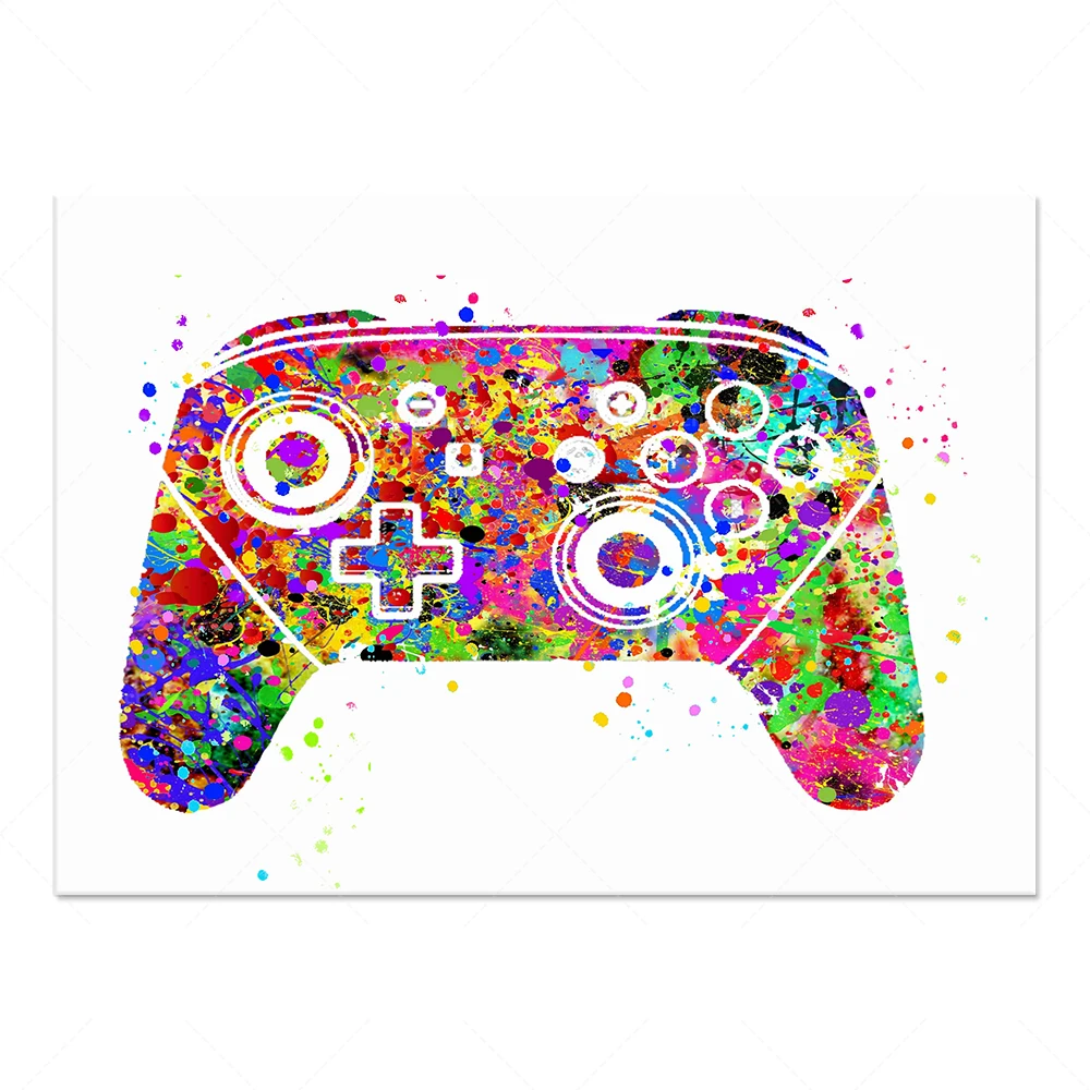 POSTER STOP ONLINE Gaming Console Controllers - Framed Poster (20 Classic  and Modern Controllers) (Size 24 x 36)
