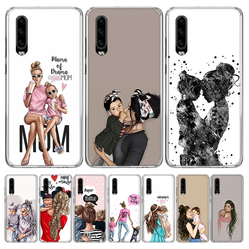 Funda de teléfono con estampado transparente para móvil, carcasa de lujo para Huawei Lite, P20, P40, P50, Mate 40, 30, 20, 10 Pro|Fundas antigolpes para - AliExpress