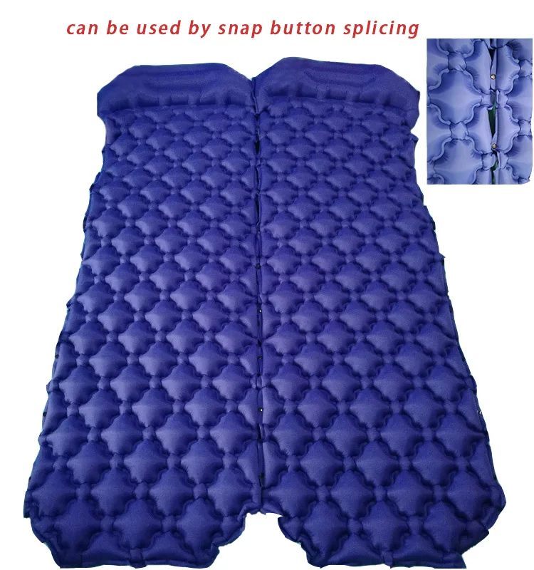 

Inflatable Air Moistureproof Camping Mats Sleeping Pads Bags with Pillow Rest Cushion Lightweight Picnic Beach Plaid Blanket