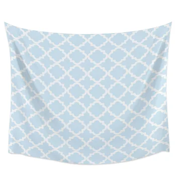 

Blue White Diamond Geometic Wall Hanging Wall Decor Bedspread Wall Art Blanket Curtain Bedding Scarf Towel Bedding Durable