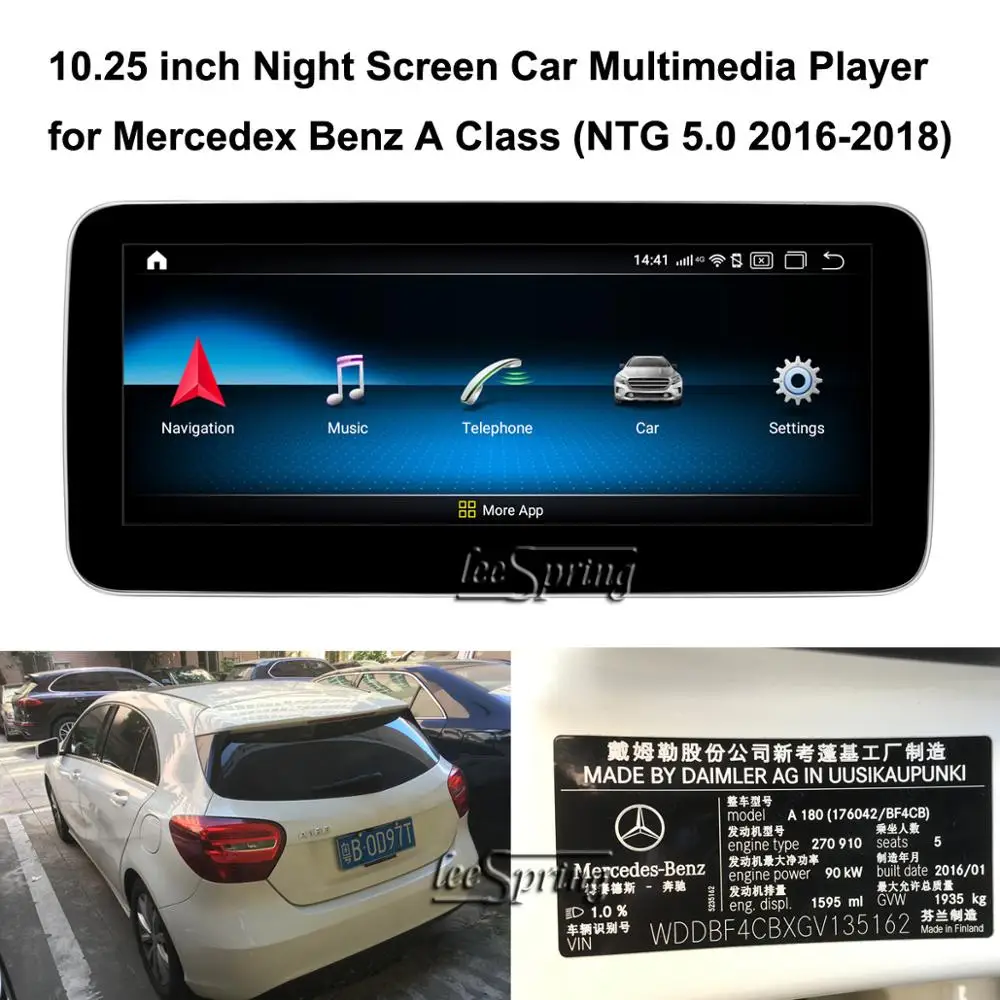 Модернизированный автомобильный экран специально для Mercedes Benz A class W176 A200 A180 NTG 4,5/5,0 Автомобильный gps медиаплеер - Цвет: NTG 5.0