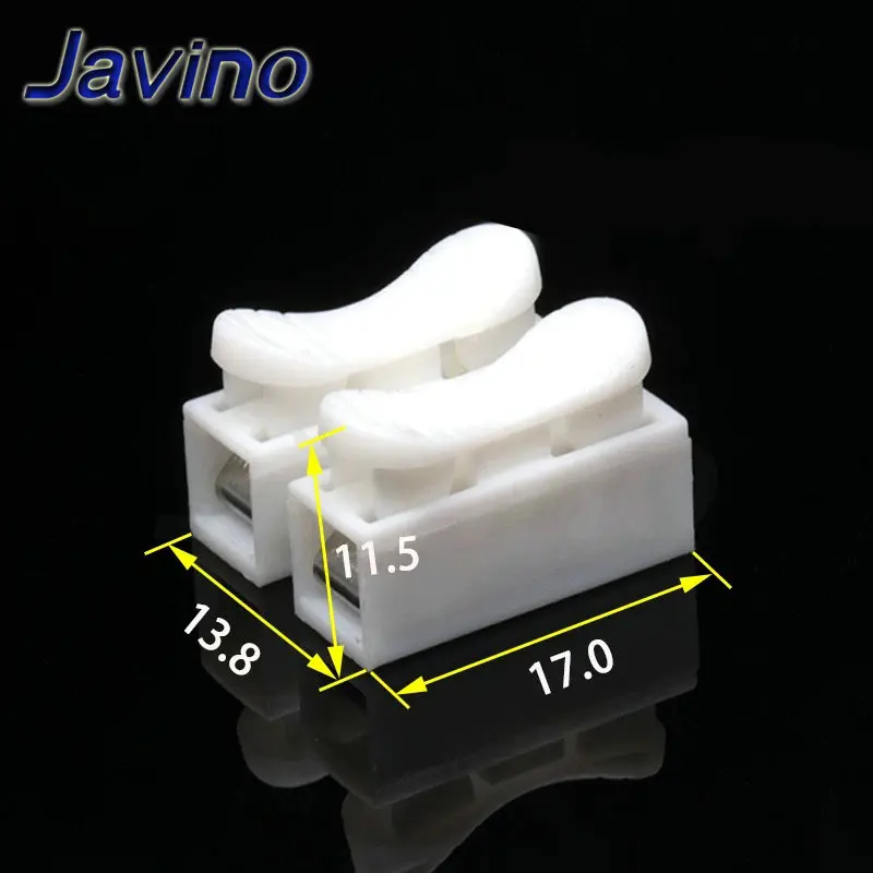 

10PCS Fast Model CH-2 Wire Connector Splice Voltage 250V Wiring Terminal Block