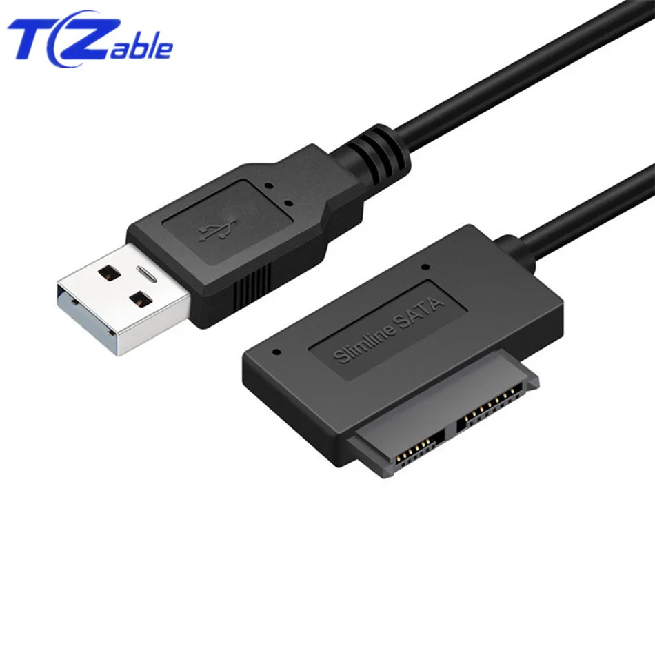 

SATA To USB 2.0 Cable For Notebook Optical Drive Line SATA To USB Adapter 6+7P Easy Drive Cable Transfer Box For HDD Drive