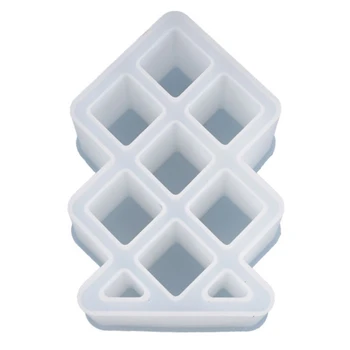 

DIY Crystal Epoxy Resin Mold 7 Grids Square Lipstick Storage Box Silicone Mould Casting Molds for DIY Trinket Box
