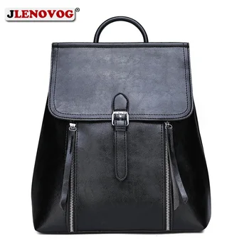 

Retro Youth Backpacks Women Split Cow Leather anti-theft Backpack School Shoulder Bags for Teen Girls Black Red Travel Rucksacks