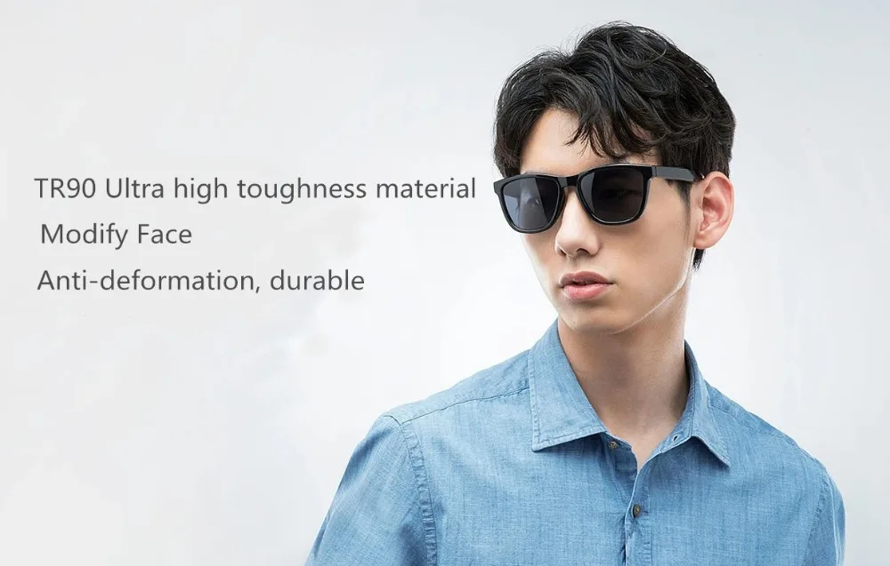Original Xiaomi Mijia Classic Square Sunglasses Selfrepairing Tac 