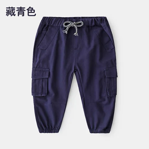 Navy Комфортные брюки для малышей; коллекция года; осенняя одежда; Новая детская одежда для мальчиков; модные милые брюки для отдыха; одежда для детей - Цвет: Navy