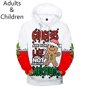 

3D Christmas Fashion Men's and Women's Hoodie Children's Casual Autumn Winter New Pullover Kids High Quality Cartoon Sweatshirt
