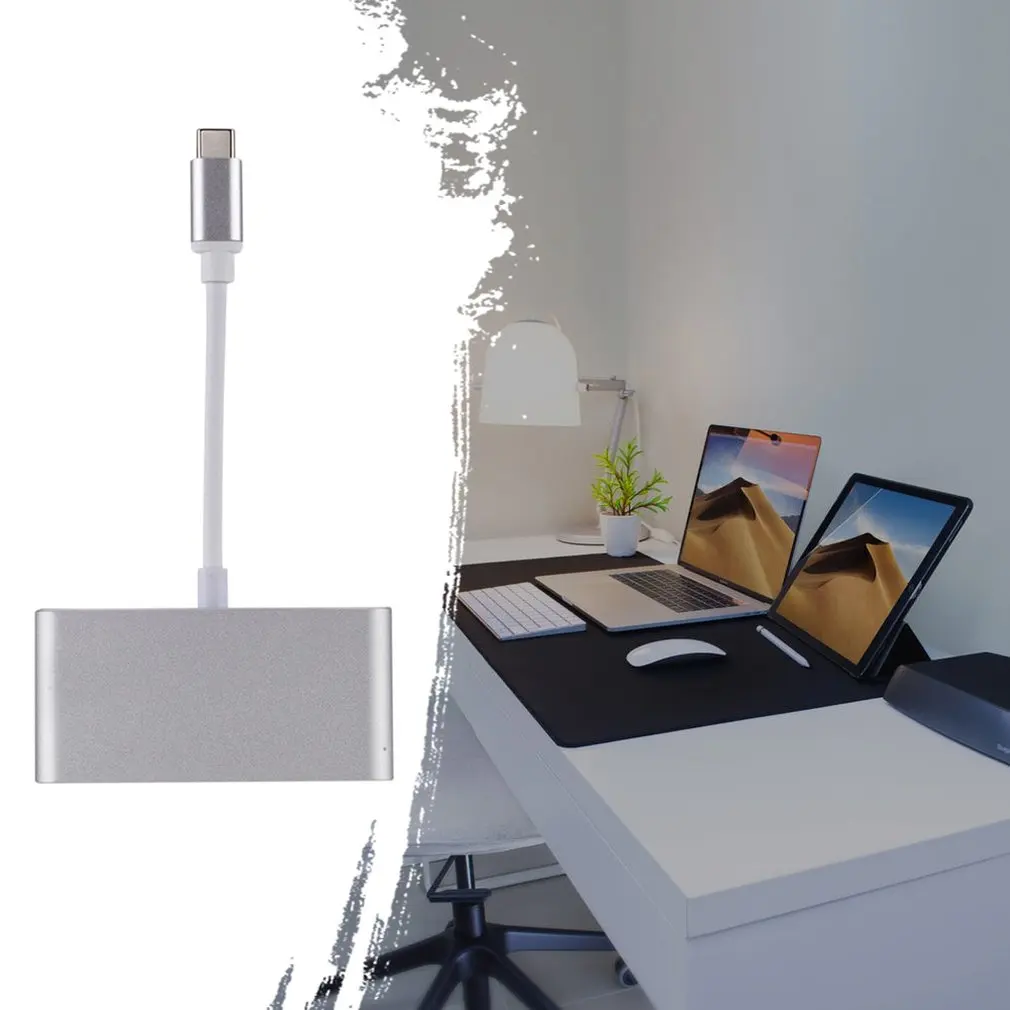 USB 3,1 type-C мужской разъем для 3 USB 3,0+ USB-C зарядный порт адаптер высокоскоростной один на четыре конвертера