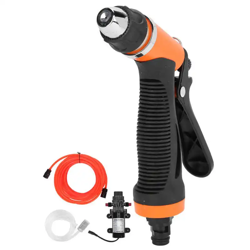 DC 12V 24V 100W 고압 세척기 워터 펌프 분무기 키트, 휴대용 자동차 세척 전기 장치 액세서리