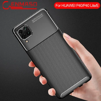 

For Huawei P40 Lite Case Thin Soft TPU Carbon Fiber Cover For Huawei P40 P30 P20 Pro Plus Case For Honor V30 30 Pro 8X Back Case