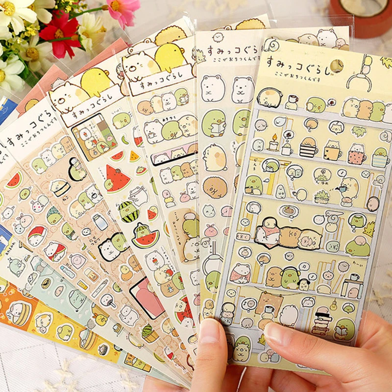 Бронзового цвета детские наклейки мультфильм DIY школьная книга для офиса