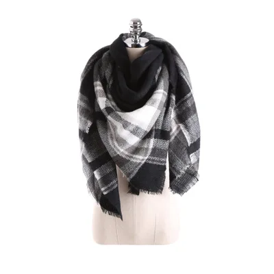 140X140 см большой плед пашмины для женщин Мягкий Квадратный зимний шарф женская теплая шаль обертывания с кисточками пончо женские шарфы палантины - Цвет: Color 8