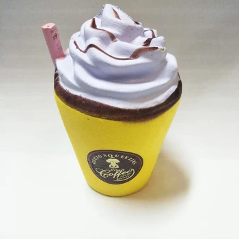 

Ice Cream Funny PU Coffee Cup Aid Slow Rising Stress Reliever Soft Simulation Gifts Squishy Straw Classic Squeeze Toy