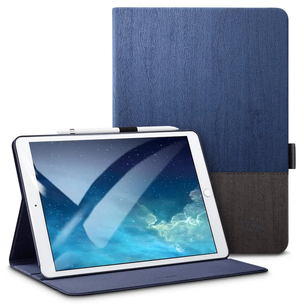 ESR чехол для iPad, Одноместный открытый тип, многоугольная подставка для обзора с карандашом, держатель для 10," дюймового iPad(7-го поколения - Цвет: Blue and Gray