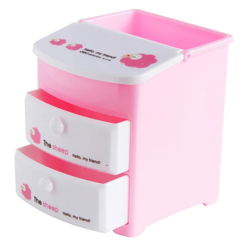 

Deli 9136 Multi-function Pen Container Cartoon Storage Pen Container Double Layer Drawer-type Students Stationery Gift Wholesale