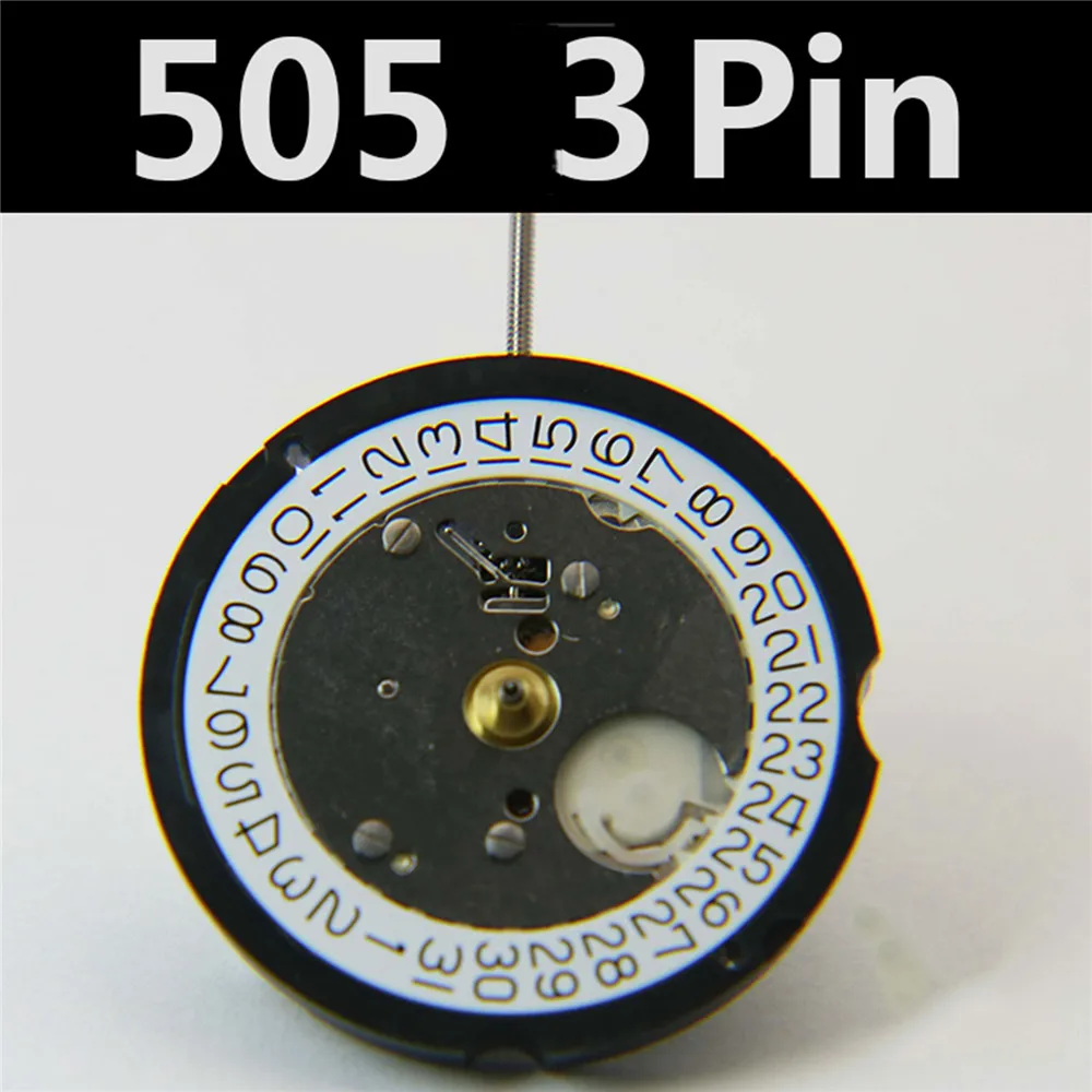 3 Pin кварцевый механизм для Ronda 505 для ремонта часов аксессуары даты на 3' даты на 6' с Батарея& регулировать вынос руля