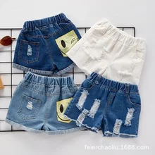 Мужская и женская летняя одежда для детей, джинсовые шорты, стиль, популярные брюки детские шорты, модные штаны