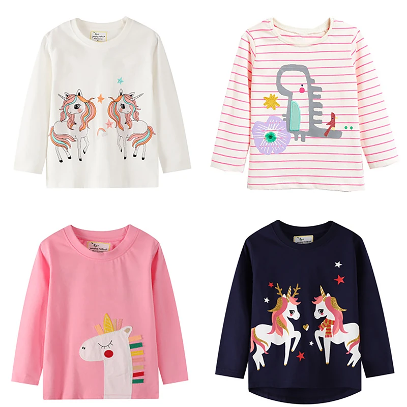 

2-7 Years Striped Cartoon Fashion Big Children Boys Long Sleeve T Shirt Cotton O Neck Baby Kids Girl'S Clothing Autumn Top