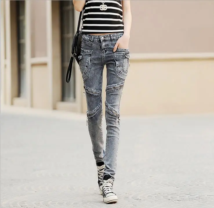 

New summer 2022 women jeans casual women pants fashion street high waist jeans calca jeans feminina denim pencil pants plus size