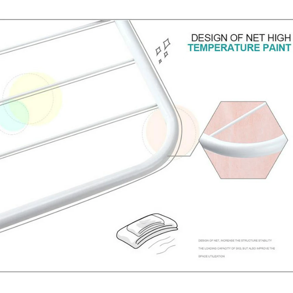 Складной регулируемый радиатор полотенце/сушилка для одежды полюс Airer сушилка для сушки 5 рельсов балкон телескопический держатель для белья