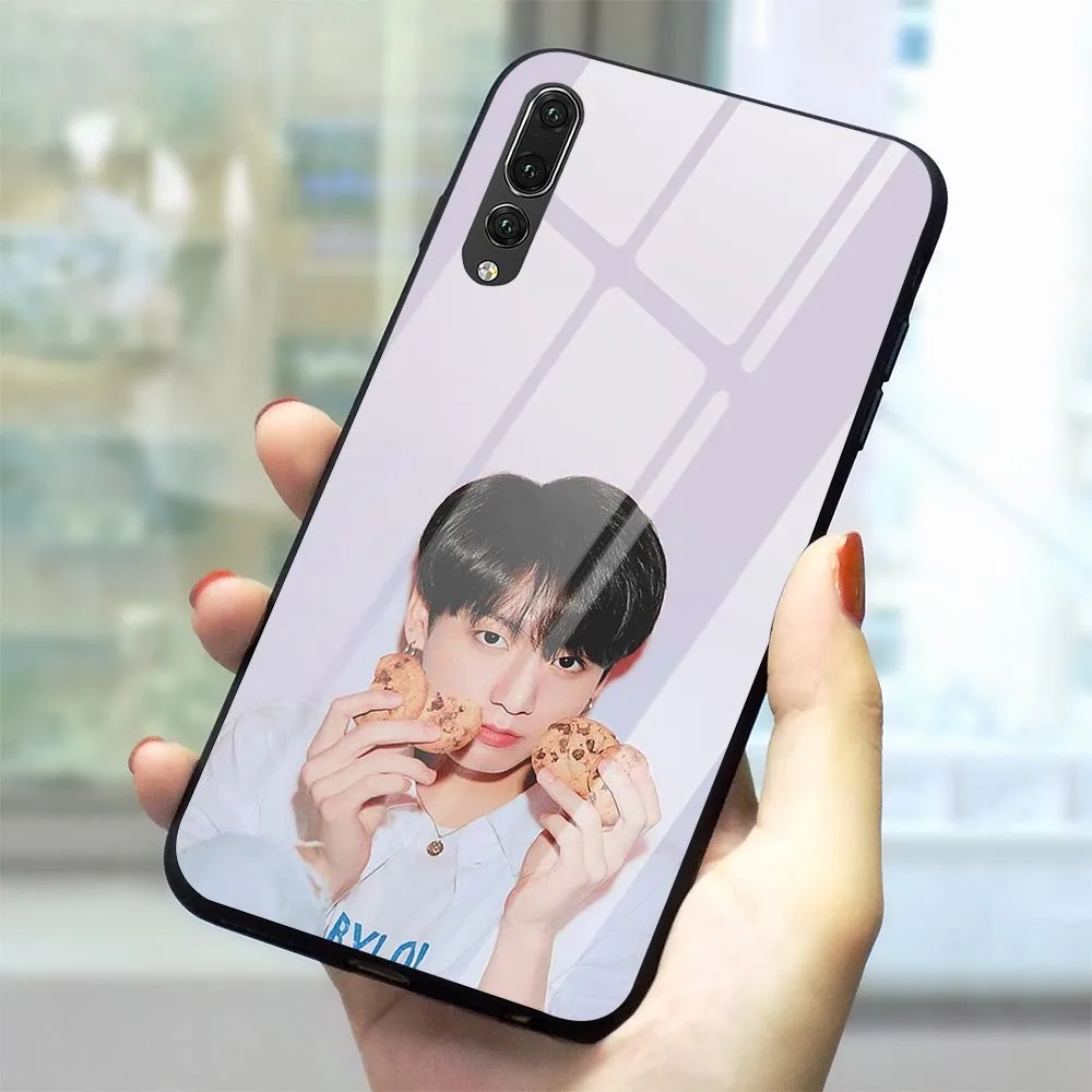 Jungkook Kpop Стекло чехол для телефона для Huawei P10 Lite матовый чехол 20 Lite Honor 9 10 Lite 7A P10 P20 P30 PRO P Smart