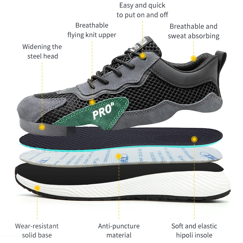 Safety Work Shoes Construction Men Outdoor Steel Toe Cap Shoes Men Puncture Proof Lightweight Safety Boots safety shoes,men shoes