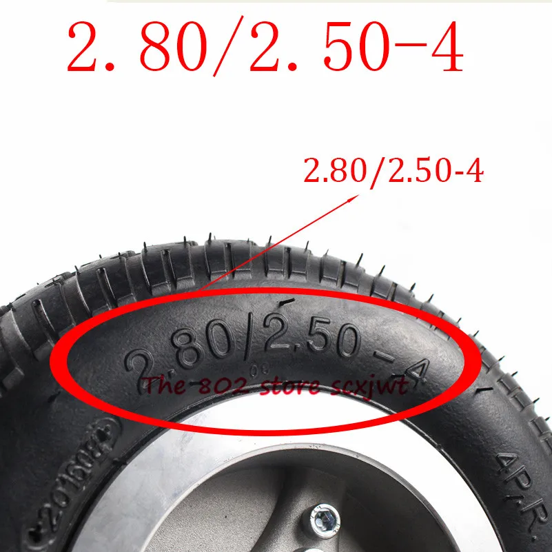 Размер 2,80/2,50-4 внутренняя и внешняя шина с ступицей/ободом 2,80/2,50-4 Электрический трицикл Электрический скейтборд колеса шины