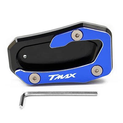 blue CNC алюминиевая подножка боковая подставка удлинитель увеличенная пластина для Yamaha t-max TMAX 530 SX DX TMAX530 - Цвет: blue