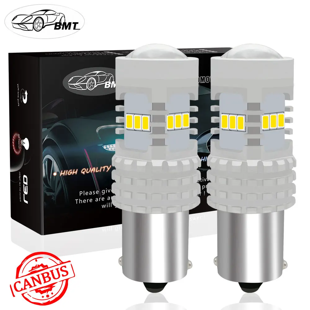 

BMT Canbus Car P21W led 1156 BA15S P21 LED bulb Turn Signal Lamp Reverse Brake Tail DRL led 12v 24V Car White Amber Yellow Red