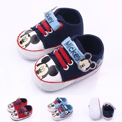 Первые ходунки детская обувь импортные продажи Микки Маус Babyshoes детские Нескользящие волшебные наклейки детская обувь