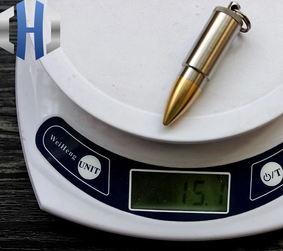 Латунь+ титан кулон брелок водонепроницаемый Pill Box с цепочкой ожерелье