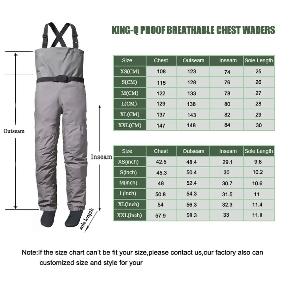 US $80.10 Waterproof Breathable Chest Fishing Hunting Wader Supplier Manufacturing for Duck Hunting Ice Fishing Snow Skiing Snowmobiling