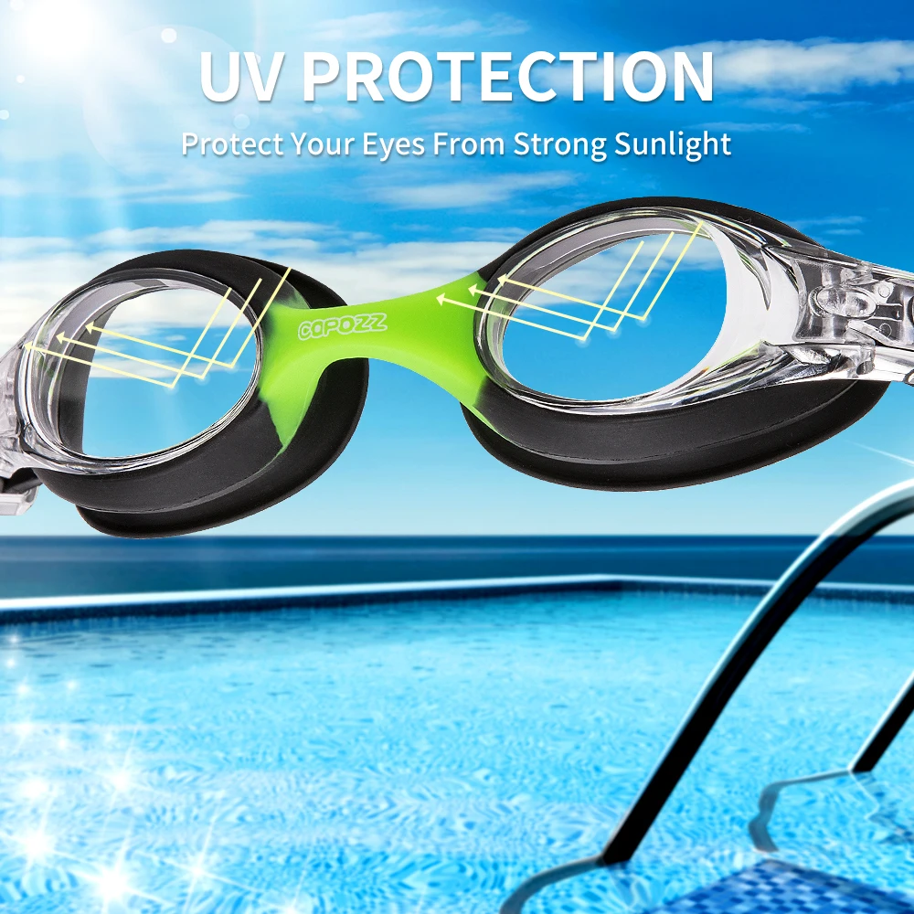 Copozz Waterproof Anti Fog Swimming Glasses UV Children Professional Colored Lenses  Kids Eyewear Swimming Goggles Gafas Nata 5