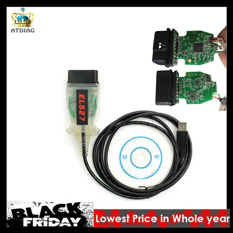 100% PIC24HJ128GP + FTDI ELS27 FORScan obd OBD2 сканер для M a zda erc ury автомобилей новейшая версия|els27