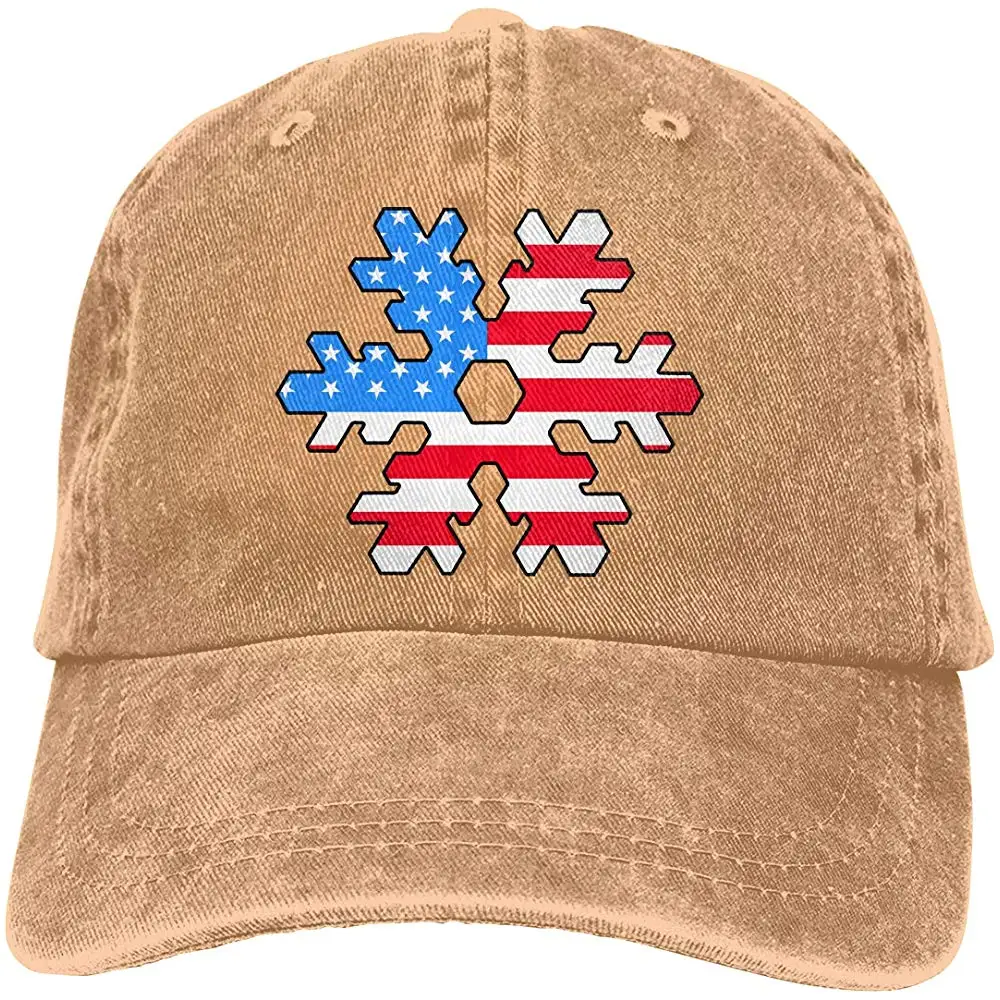 Бейсбольная Кепка унисекс с изображением американского флага снежинок; бейсболка с эффектом потертости; Кепка для папы с регулируемой застежкой сзади; Кепка-Дальнобойщик